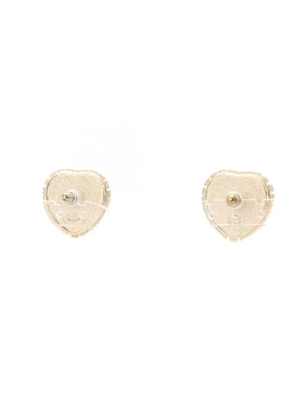 Chanel Cc Logo Heart Earrings Metal #327450C12B